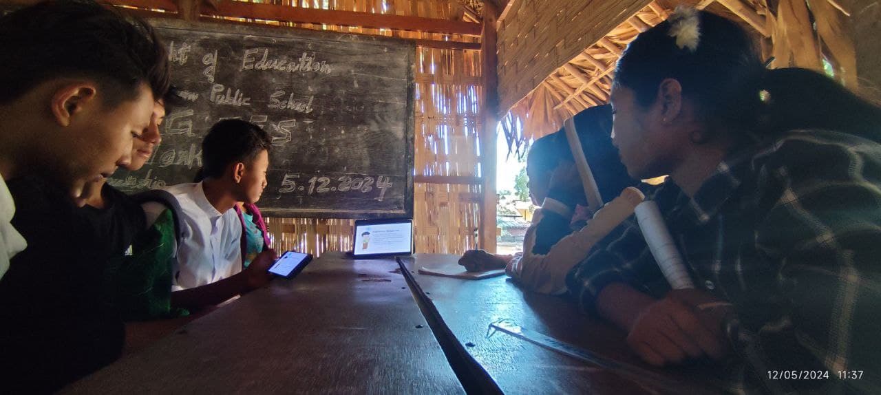A class in session at a remote community school